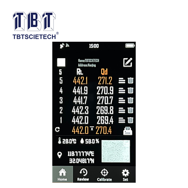 Retroreflectometer untuk Penandaan Jalan dengan Nilai RL & QD (Fungsi Kamera Opsional) 